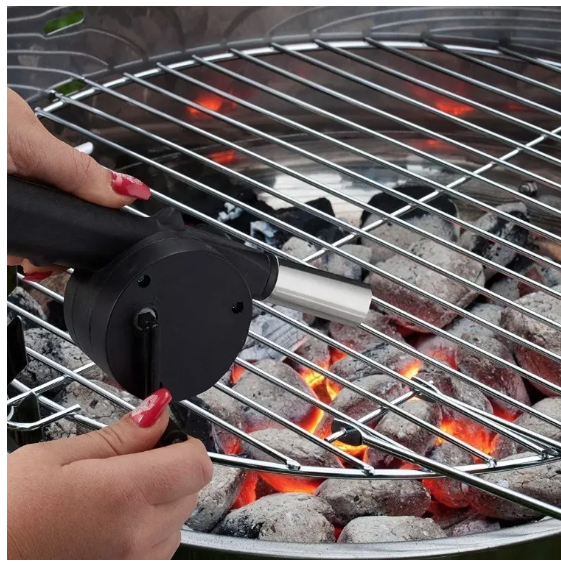 Soplador Avivador De Fuego Manual Asado
